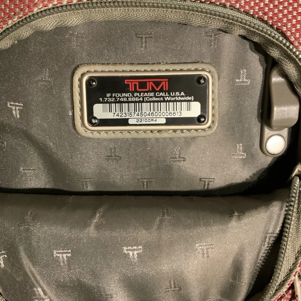 Tumi Men's Alpha Crossbody/Messenger/Travel Bag -Red Ballistic Nylon